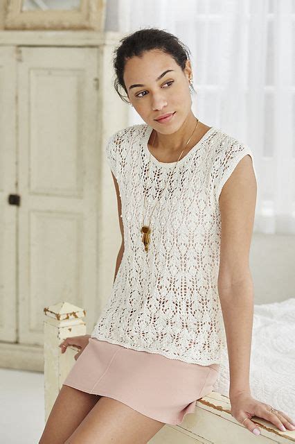 07 Leafy Lace Top Pattern By Mari Tobita Vogue Knitting Lace Top