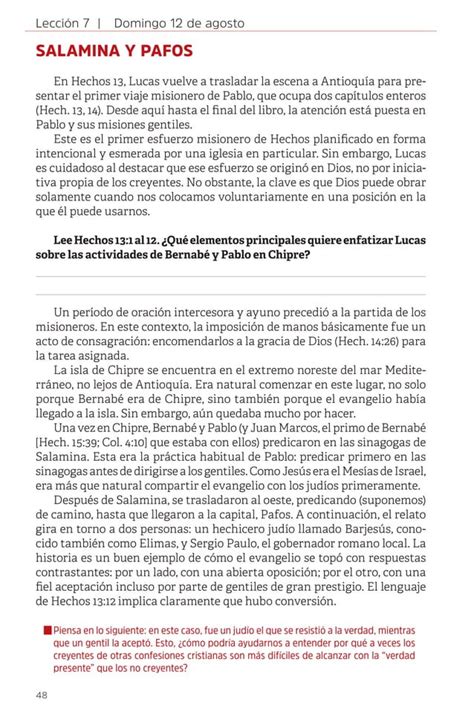 Lecci N El Primer Viaje Misionero De Pablo Pdf