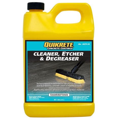 Quikrete 8 Lb 1 Gal Concrete Cleaner Etcher And Degreaser 867534