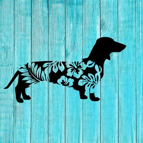 Floral Dachshund Svg File Digital File Etsy