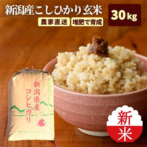 新米 30kg コシヒカリ 玄米 お米 4年産 新潟県産 送料無料 令和4年新潟県産コシヒカリ玄米30kg 送料無料 激安 お買い得 キ゛フト