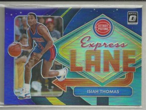 Isiah Thomas Donruss Optic Express Lane Purple Prizms Holo