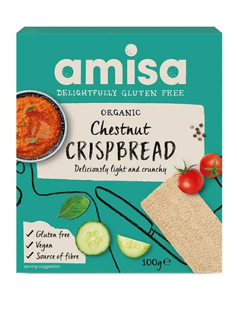 Organic Chestnut Crispbread 100g Amisa Healthy Supplies