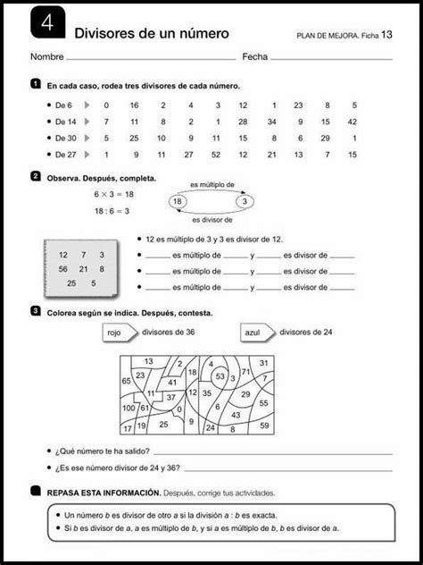 11 Años 6 Educacion Primaria Ampliacionejercicios De Matematicas