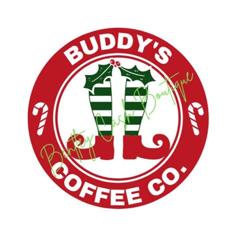 Buddy's Coffee Co. Logo Elf SVG PNG Digital | Etsy