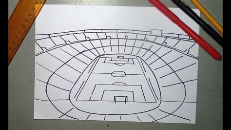 Dibujos de estadios de futbol 1 2 Cómo dibujar un estadio de futbol