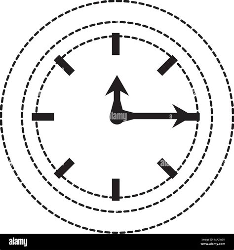 Wall Clock Icon Over White Background Vector Illustration Stock Vector