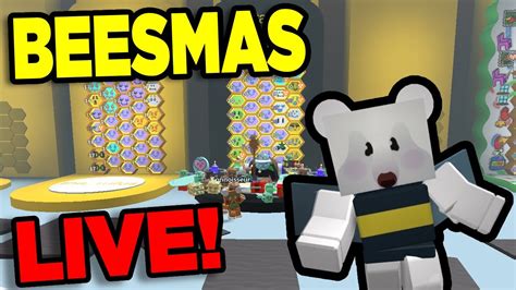 Live Grinding Beesmas Bee Swarm Simulator Youtube