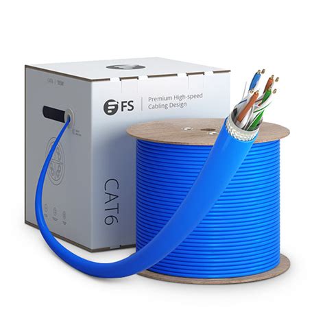 305m Spool Cat6 Shielded And Foiled Sftp Solid Pvc Bulk Cable Blue