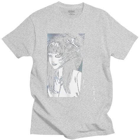 Camiseta Tomie Junji Ito Hombres Manga Corta Uzumaki Evangelion Akira