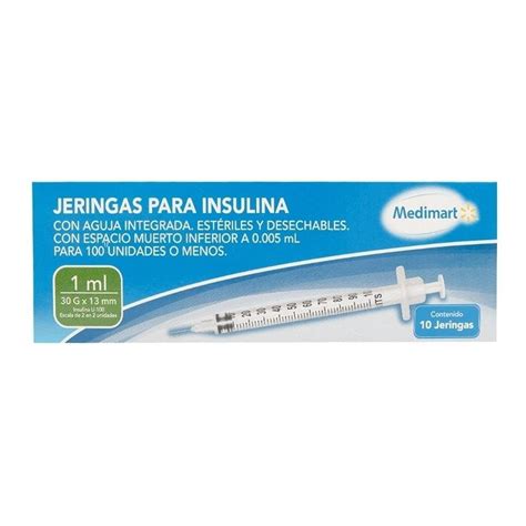 Jeringas Para Insulina Medimart Ml Para Unidades O Menos