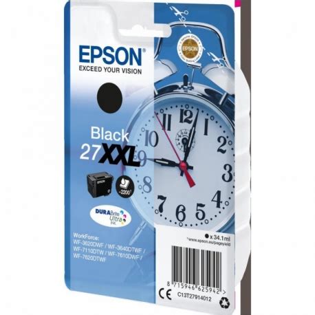 Epson 27 XXL Noir Réveil T2791 Cartouche jet d encre d origine