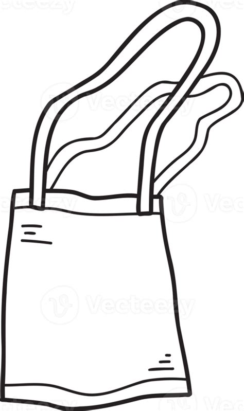 Hand Drawn Cute Tote Canvas Bag Illustration 11887833 Png