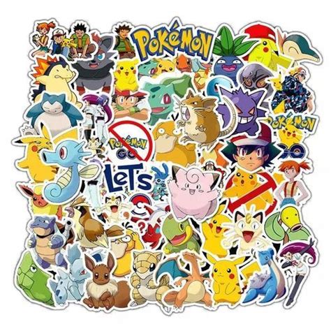 Generic 50pcs Pokemon Pikachu Autocollants Dessin Animé Imperméable جوميا المغرب