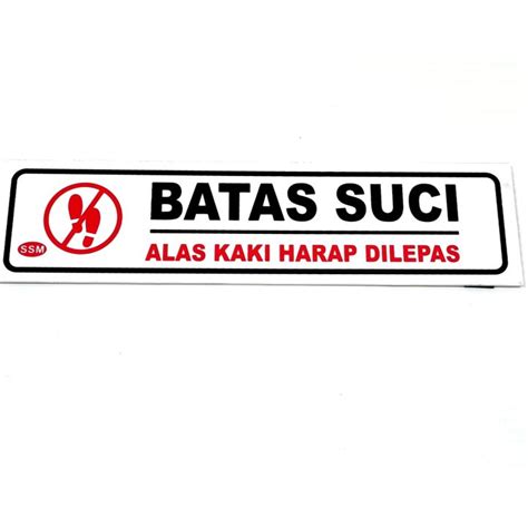 sign label akrilik kecil batas suci lazada indonesia