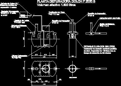 Planta Depuradora Dolch P S En Autocad Librer A Cad