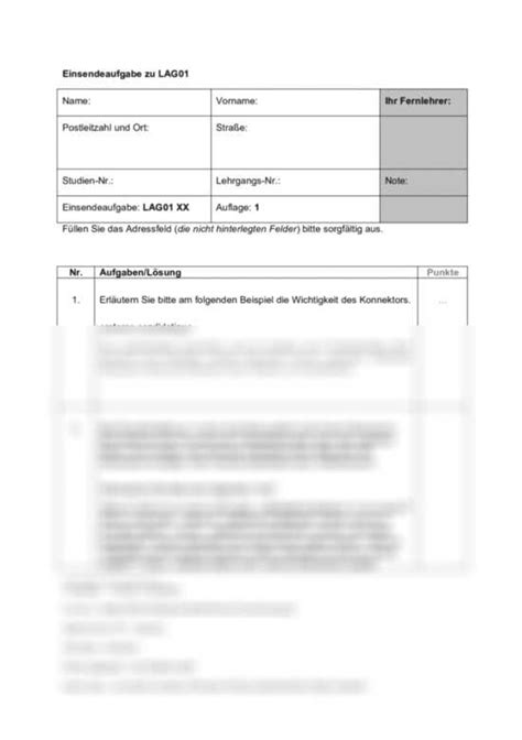 Einsendeaufgabe Grundlagen Der Lateinischen Sprachen Teil 1 LAG01