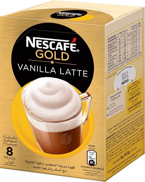 Nescafe Gold Vanilla Latte Instant Foaming Coffee Mix Sachet 18 5g 8