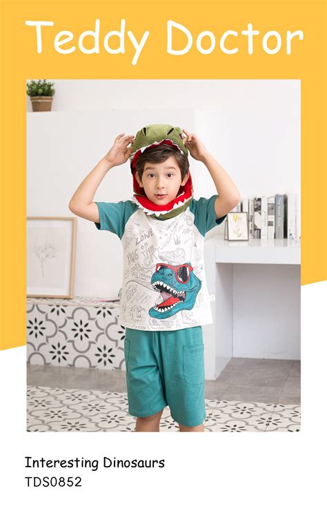 Kids Leisure Summer Wear Lovely Dinosaurs Sleeping Wear Children ...