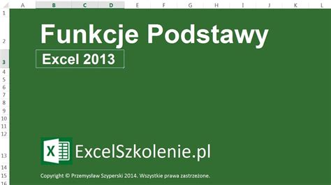 Funkcje Podstawy Kurs Excel Podstawy Youtube