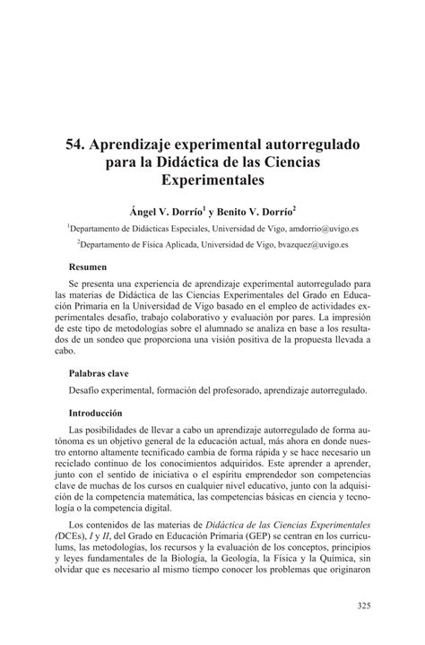 PDF Aprendizaje experimental autorregulado para la Didáctica de las