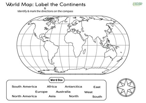 Free Printable World Map Worksheets