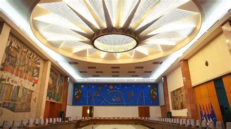 The central chamber of the Palata Srbije, meeting place for joint ...
