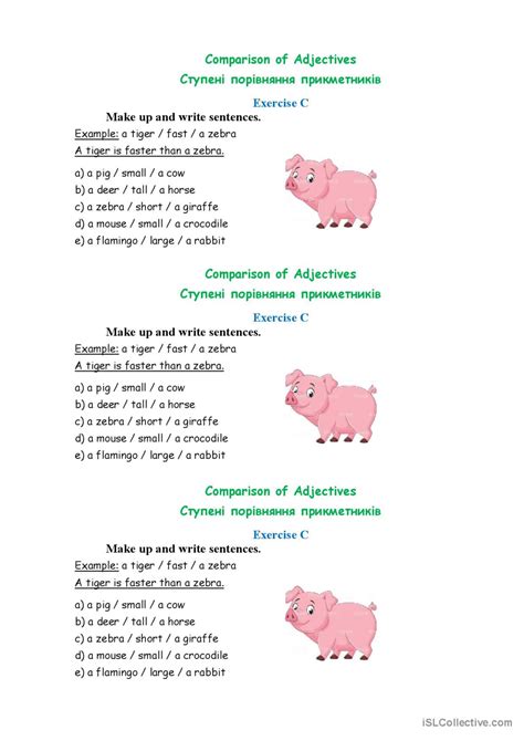 Comparison Of Adjectives General Gra English Esl Worksheets Pdf And Doc