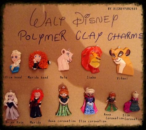 Disney clay character charms by DISNEYFAN2403 on DeviantArt