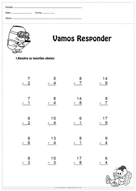 Atividade De Matemática 2°ano Para Responder Ler E Aprender