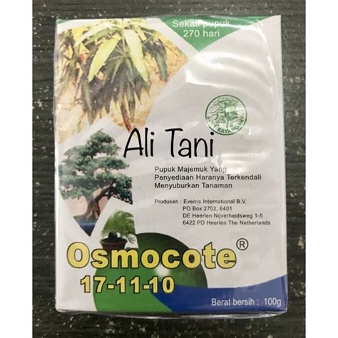 Jual Pupuk NPK Osmocote Dekastar 17 11 10 Kemasan 100 Gram Shopee