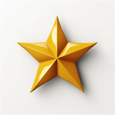 Icono de estrella en estilo 3D aislado en fondo blanco Ilustración de