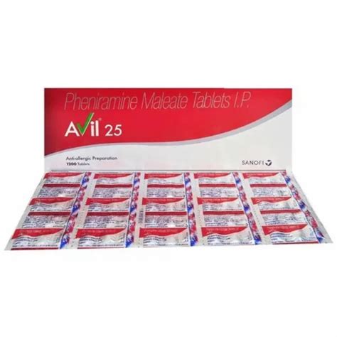 Avil Tablet Pheniramine Sanofi India Ltd 15 Tablets In 1 Strip At