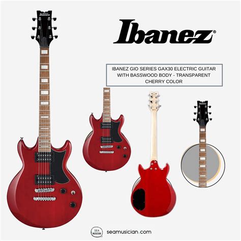 Ibanez Gax Tcr Gio Ax Series Electric Guitar Transparent Cherry Red