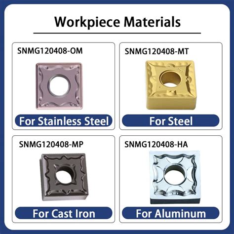 Pcs Carbide Insert Snmg Snmg Ma Metal Cylindrical Turning