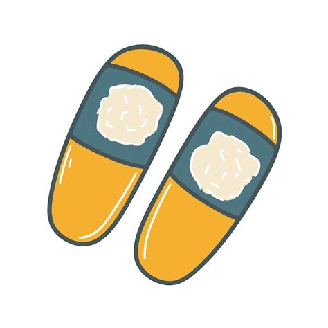 Premium Vector Womens House Shoes Clip Art Cute Slippers With Pampons