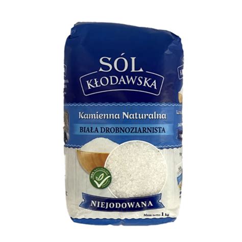 Sól Kłodawska biała drobnoziarnista niejodowana 1kg Kopalnia soli