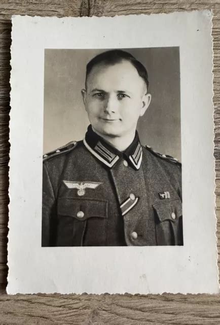 Portrait Foto Wh Oberfeldwebel Ari Artillerie Regiment Feldbluse Ek