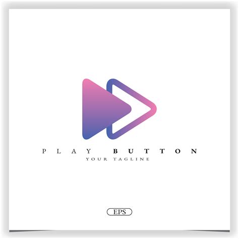 Play button logo premium elegant template vector eps 10 11117211 Vector ...