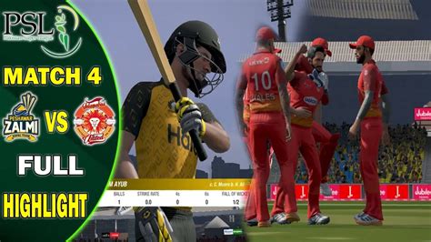 Peshawar Zalmi VS Islamabad United Psl 9 Highlight Serise Match 4