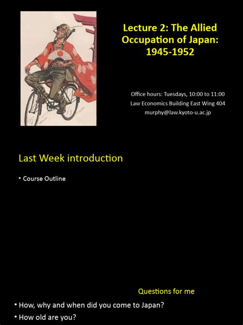 Lecture 2 US Occupation and Japanese Popular Culture | PDF