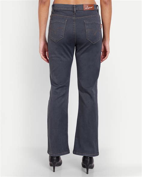 Buy Women S Grey Bootcut Jeans Online At Bewakoof