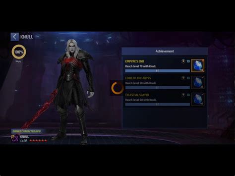 KNULL RANK UP LEVEL 60 TO 70 AND GEARS 25 MARVEL Future Fight