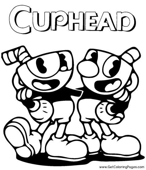 Cuphead Coloring Pages Coloring Cool