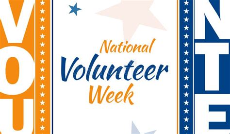 National Volunteer Week Backdrop Design With Side Borders Shapes And