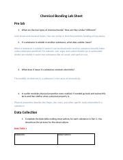 Chemical Bonding Lab Docx Pdf Chemical Bonding Lab Sheet Pre Lab