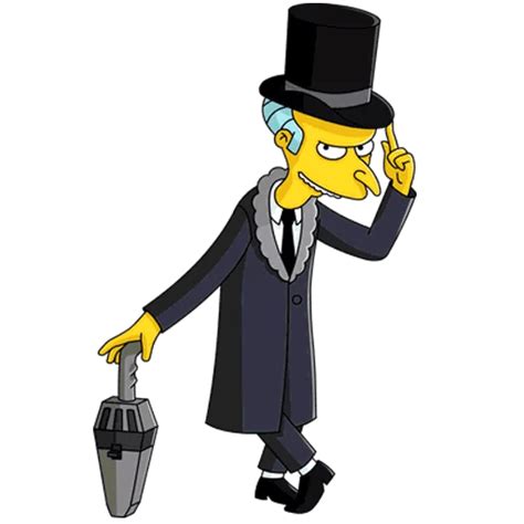 The Simpsons Mr Burns Vintage Gentleman Sticker Sticker Mania