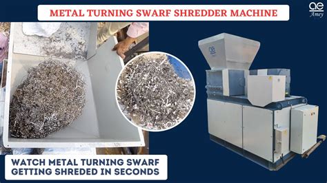 Powerful Metal Swarf Shredder Metal Turnings Shredding Machine