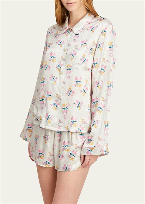 Morgan Lane Ruthie Corey Floral Print Pajama Set Bergdorf Goodman