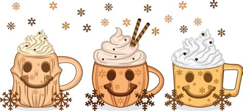 Winter Coffee Mugs Illustration 13594200 Vector Art at Vecteezy